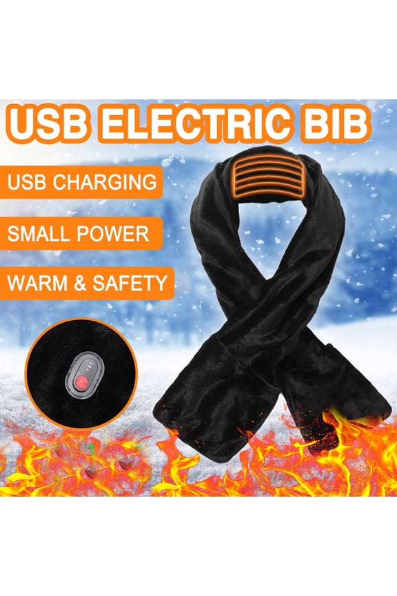 Brilliant Winter Scarf for Women Cold Weather USB Thermal Scarf Shawl Cold Protection 3 Stage Temperature Settings Black Scarves&Shawls