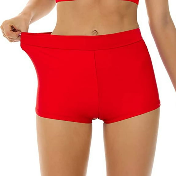 Brilliant Women Bikini Swim Pants Shorts Bottom Swimsuit Swimwear Bathing Summer 2024 Red L