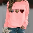thumbnail image 1 of Brilliant Women's Casual Valentine's Day Heart Print Round Neck Casual Sweatshirt, 1 of 3