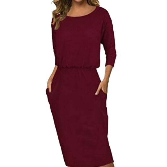 Brilliant Womens Dresses Outlet Women's Sexy Tight Striped Long Sleeve Dress clothes under $5.00