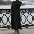 thumbnail image 1 of Brilliant Womens Dresses Plus Size Women's Fashion Round Neck Winter Warm Color Long Sleeve Pocket Long Dress Summer Black M-5XL, 1 of 6