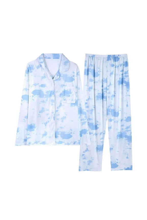 Brilliant Womens Pajama Plus Size Womens Silk Satin Pajamas Set Two-Piece Sleepwear Loungewear Button-Down Sets