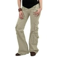 thumbnail image 1 of Brilliant Womens Pants with Pockets Boot Cut Cargo Pants for Women Ladies Pants Hippie Punk Trousers Streetwear Jogger Pocket Loose Overalls Long Pants Clothes under $5.00, 1 of 6