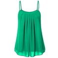 thumbnail image 1 of Brilliant Womens Tank Tops Plus Size Women's Summer Casual Loose Solid Color Suspender Vest Suspender Top (Green,XL), 1 of 4