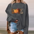 thumbnail image 1 of Brilliant Fall Womens Tops Long Sleeve Halloween Sweatshirt Women Pumpkin Coffee Graphic Sweatshirts Cute Halloween Shirts Fall Crew Neck Sweatshirt, 1 of 5