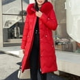 thumbnail image 1 of Brilliant Womens Wool Overcoat Winter Coat Fashion Thick Long-Sleeved Hooded Jacket in Cotton-Padded Jacket Clearance Clothes under $5.00, 1 of 4