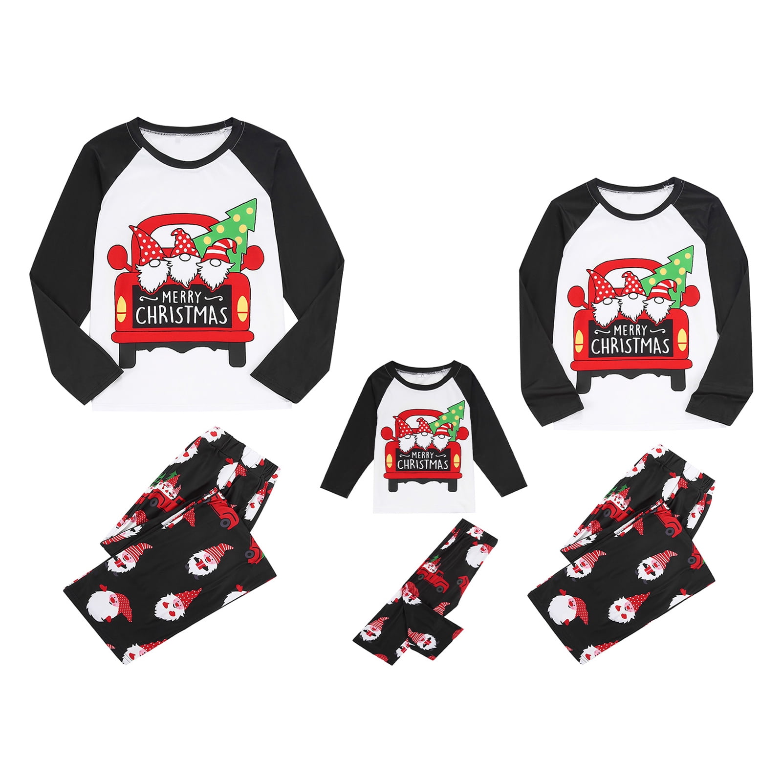 BrilliantMe Christmas Matching Family Pajamas Gnomes Printed Pjs Sets