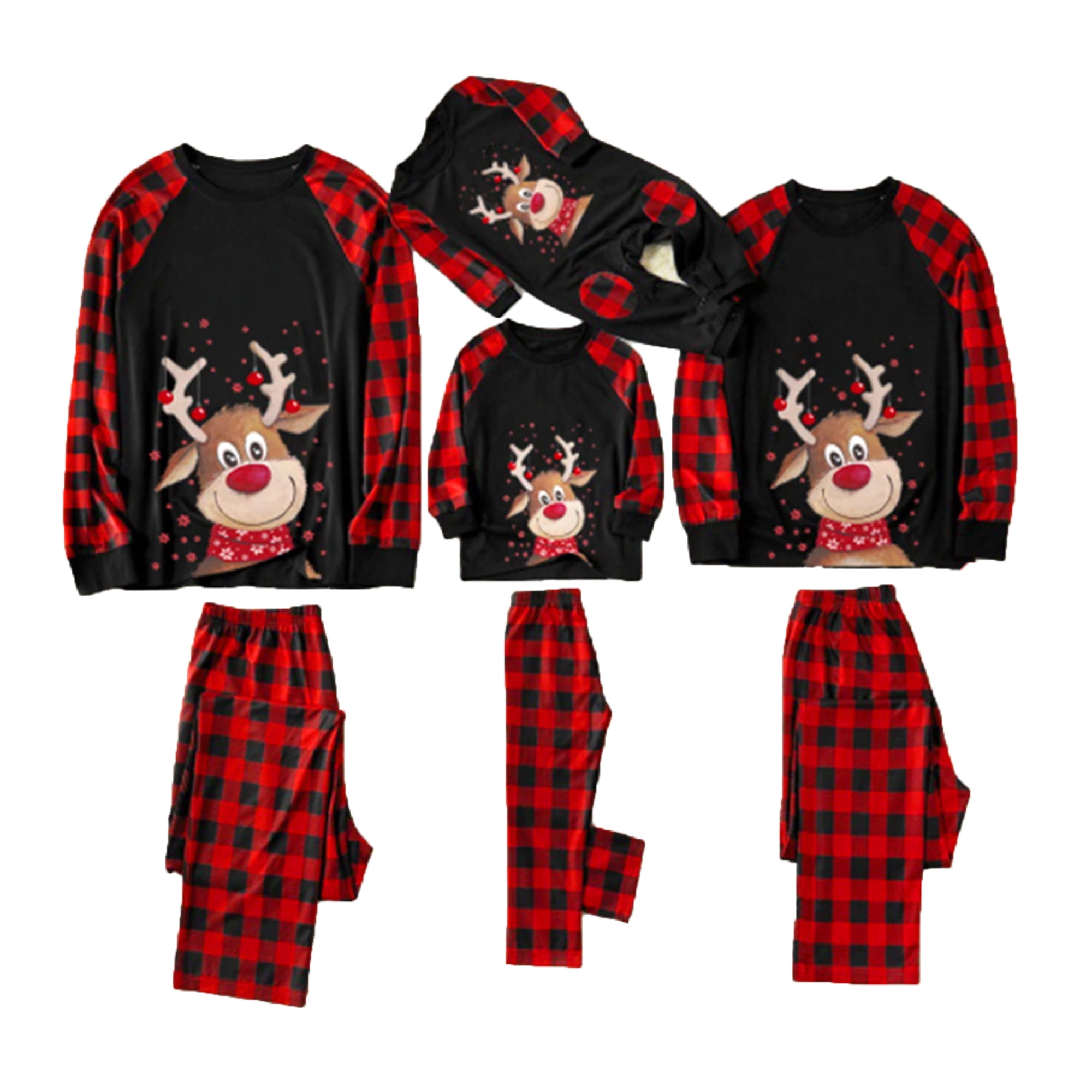 BrilliantMe Family Christmas Matching Pajamas Set Dad Mom Kid Baby