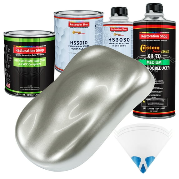Brillint Silver Firemist Prem Quart Kit Low VOC URETHANE BASECOAT Auto Paint Kit