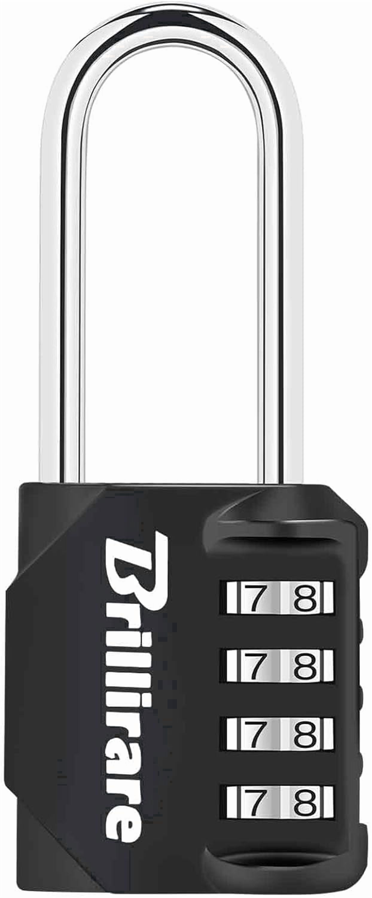 BRILLIRARE, Combination Lock, 4-Digit Padlock, Waterproof Zinc Alloy ...