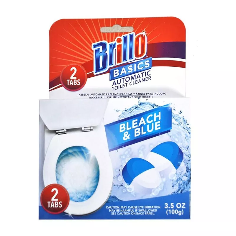 Brillo Basics Toilet Bowl Bleach And Blue Deodorizing Tablets - 2 Tablets