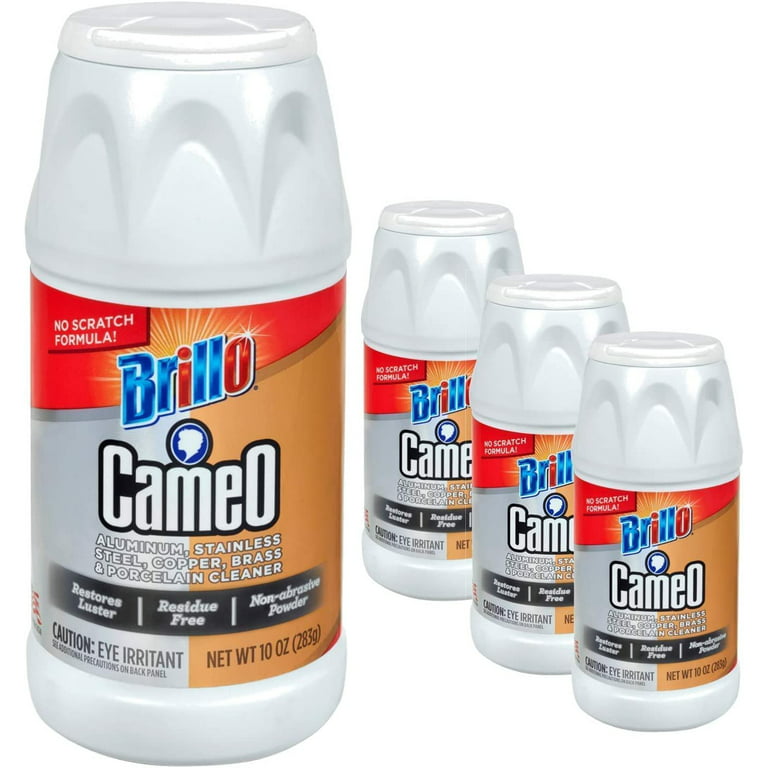  Brillo Cameo Cleaner, Perfect on Aluminum, Stainless Steel,  Copper, Brass & Porcelain, No Scratch Formula 10 Ounce (Pack of 1) : Health  & Household