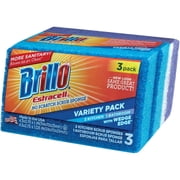 Brillo Estracell Wedge Edge No Scratch Scrub Sponge, 3 Count