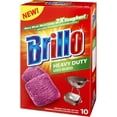 Brillo Heavy Duty Steel Wool Soap Pads, Original Red Scent, 10 Count