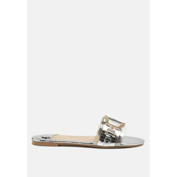 Brillo Jewel Croc Flats