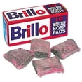 thumbnail image 1 of Brillo® Hotel-Size Steel Wool Soap Pads, 4" x 4", Charcoal/Pink, 10 Pads Per Box, Pack Of 120 Boxes, 1 of 2