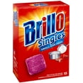 Brillo Singles Steel Wool Soap Pads, Red, 15 Ct