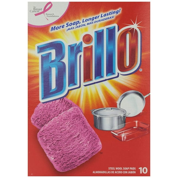Brillo Steel Wool Soap Cleaning Pad - Heavy Duty - 10 Count