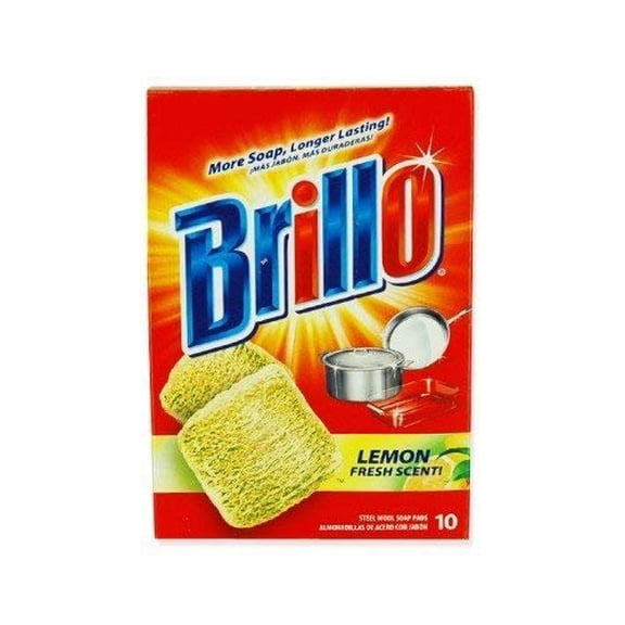Brillo Steel Wool Soap Pads 10ct pack Lemon, 2