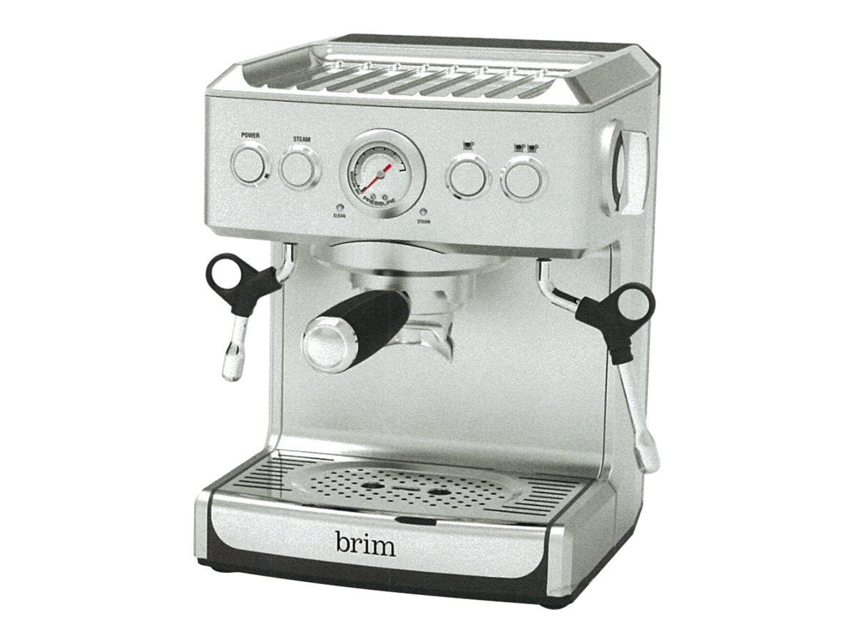 Brim 19 Bar Espresso Machine Maker Silver