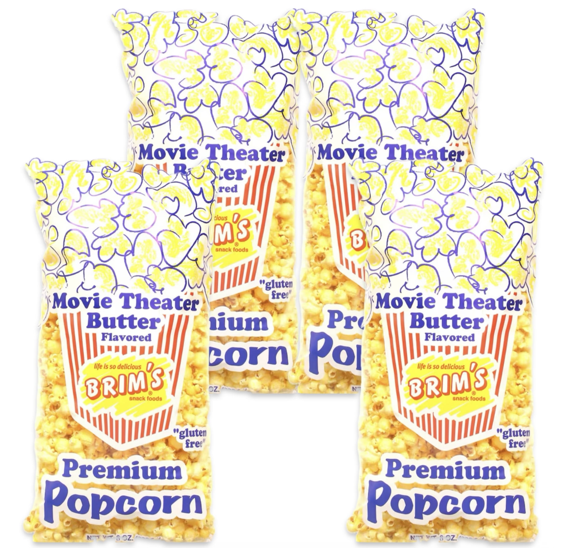 Brim's Movie Theater Butter-Flavored Popcorn, 4 ct. & Bonus