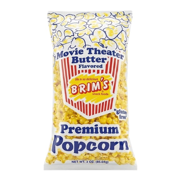Brims Movie Theater Butter Flavored Premium Popcorn, 3 oz Bag