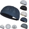 thumbnail image 1 of Brimless Cap Men's Breathable Brimless Hat Summer Style Mesh Tang, Breathable, Large-Mesh Brimless Skullcap, Adjustable Navy, 1 of 4