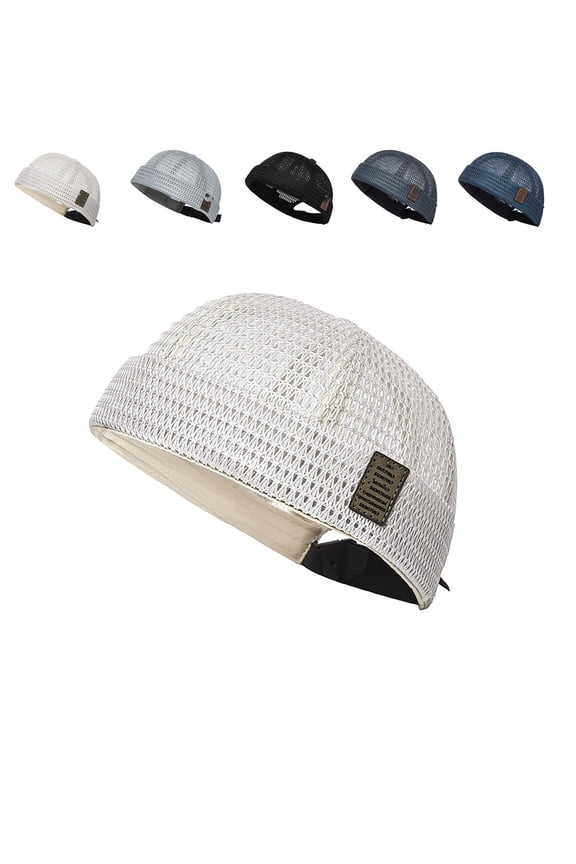 Brimless Mesh Caps for Men, Summer Style Mesh Hats for Men, Adjustable Brimless Mesh Cap