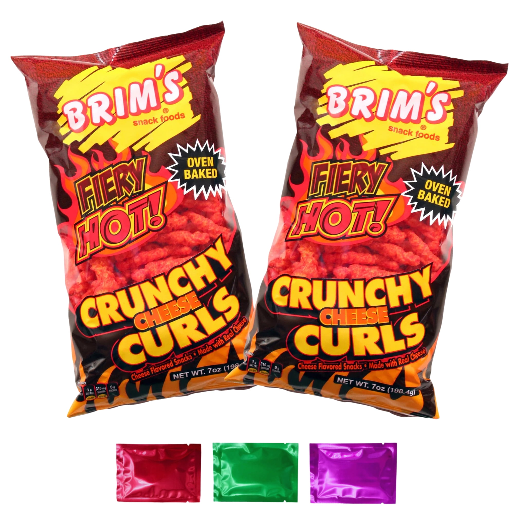 Brims Fiery Hot Crunchy Cheese Curls Snacks Oven Baked Spicy Flavored
