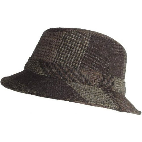 Brims "Yorkshire" Authentic Harris Tweed 100% Wool Bucket (Brown, X-Large)