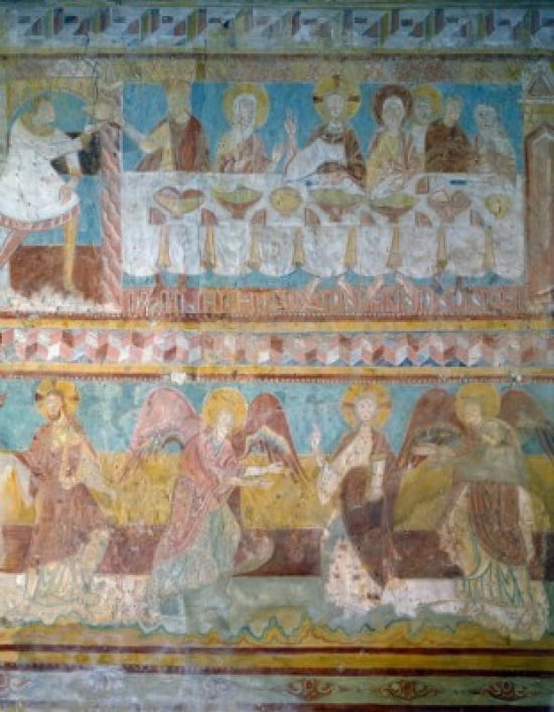 Brinay-Sur-Cher St Aignan Church Wedding at Cana by Artist Unknown fresco Canvas Art - (18 x 24)