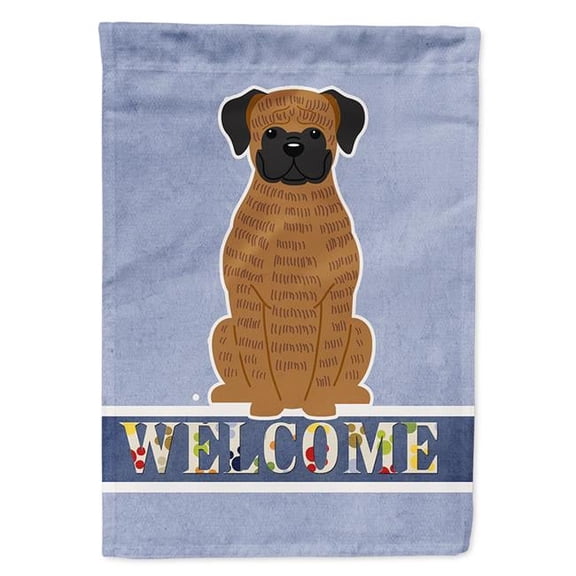Brindle Boxer Welcome Flag Canvas House Size