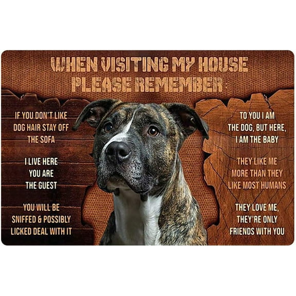 Brindle Dog 35 Piece Jigsaw Puzzle For Adults And Families -When Visiting My House Please Remember Wooden Jigsaw Puzzle - For Adults Stress Relief Holiday Gift