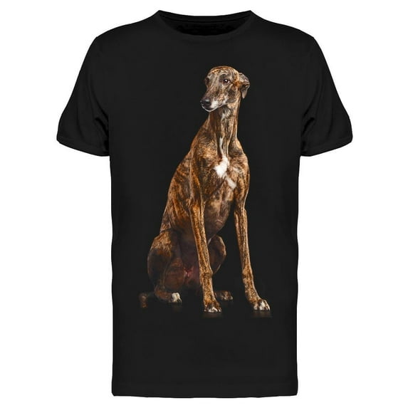 Brindle Greyhound Elegant Dog T-Shirt Men -Image by Shutterstock, Male 3X-Large