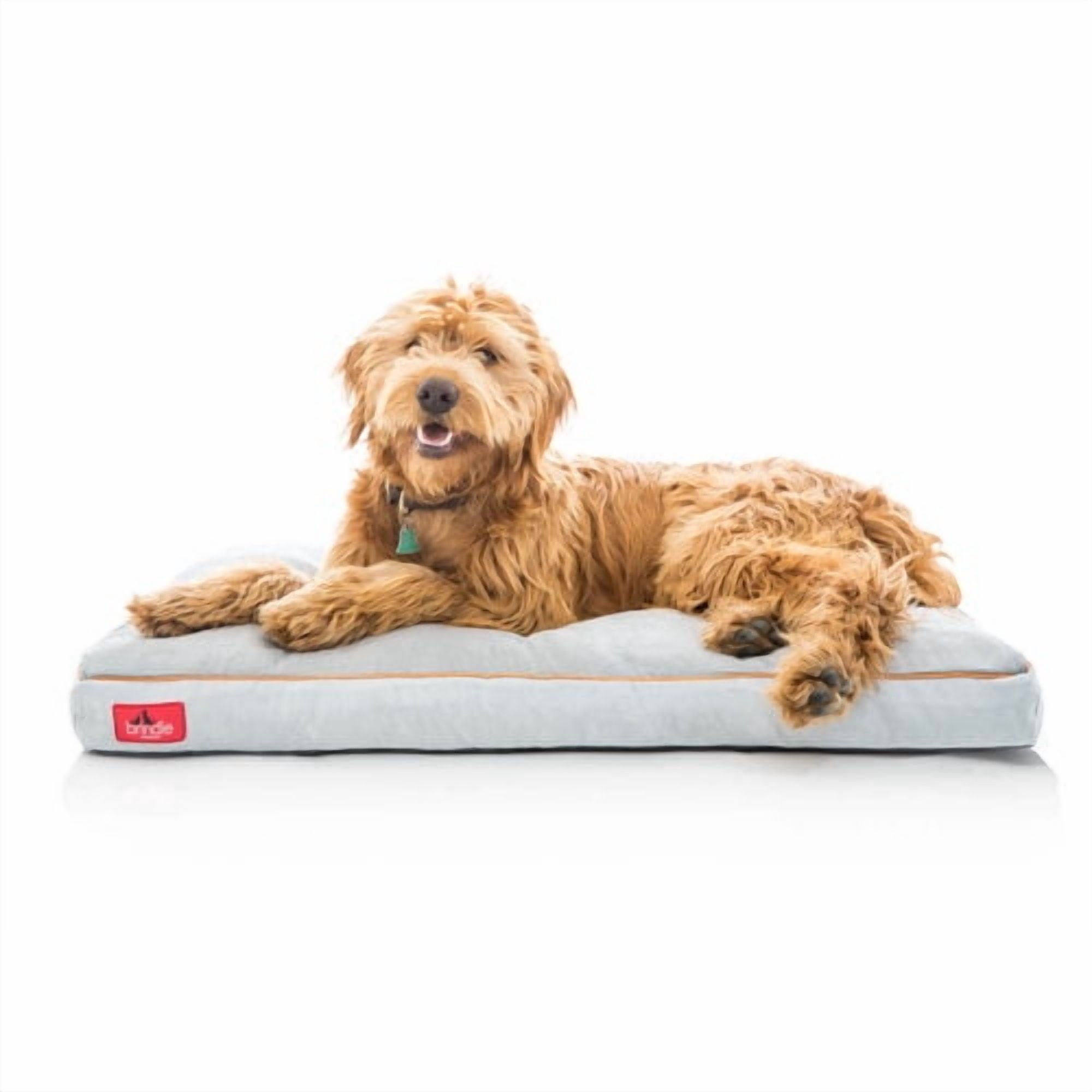 Brindle Memory Foam Orthopedic Dog Bed with Removable Cover, Gray