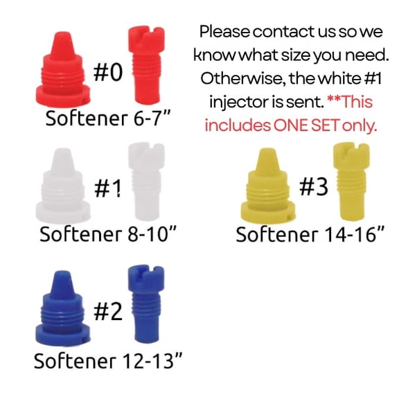 Brine Injector Nozzle 10913 and Throat 10914 Set