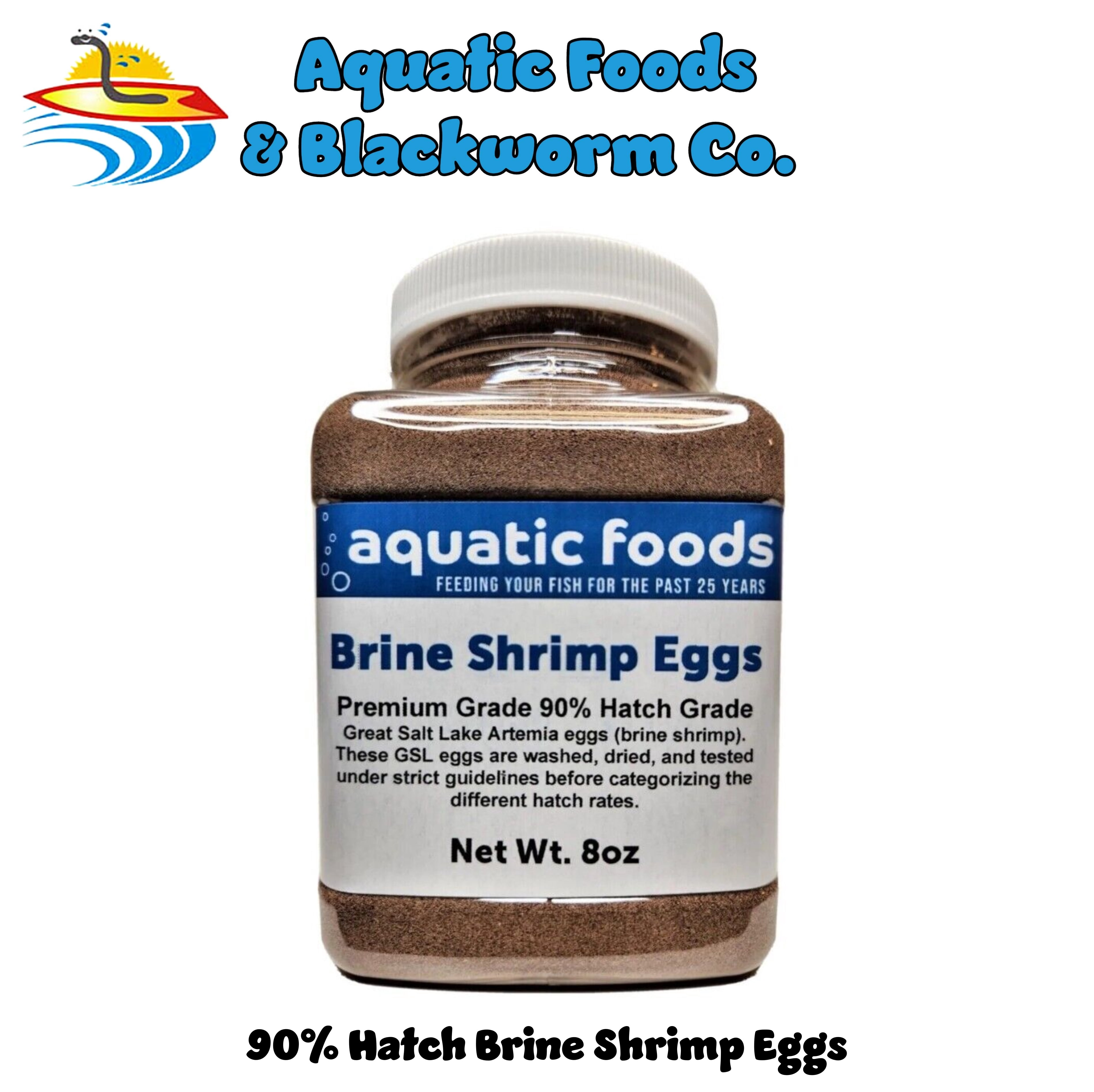 Brine Shrimp Artemia Eggs, Premium Grade 90% Hatch Rate from the Great Salt Lake, Utah, USA…8oz Med Jar