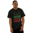 thumbnail image 1 of Bring Christmas Cheer Reindeer Antler Men's Graphic T Shirt Tees Brisco Brands X, 1 of 4