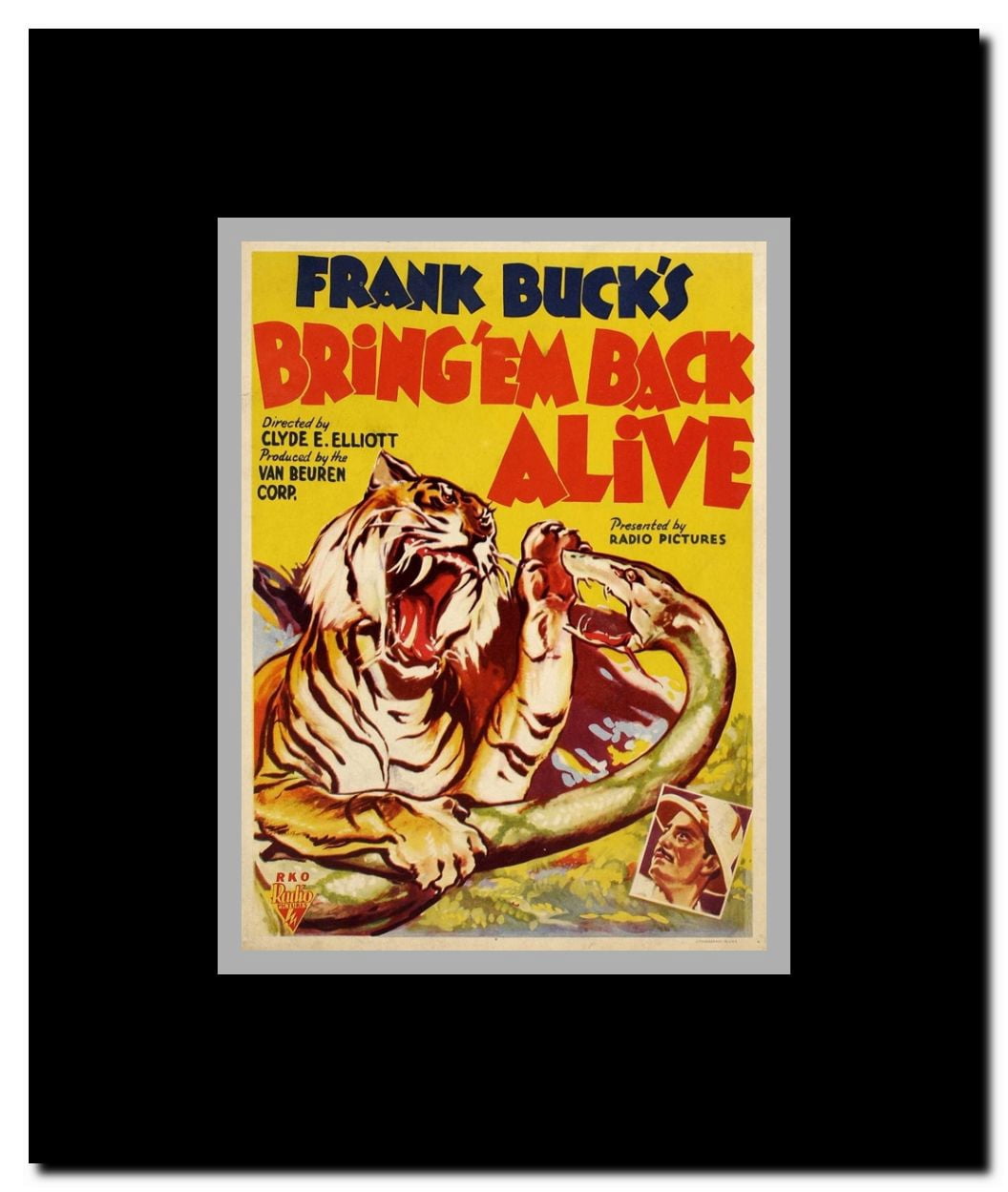 Bring 'Em Back Alive Framed Movie Poster