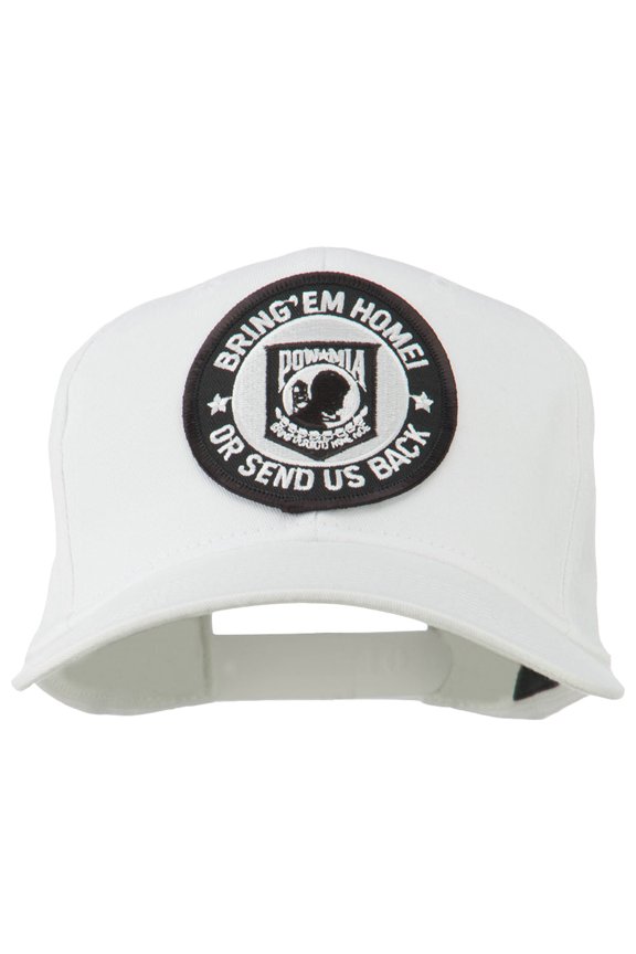 Bring Home Send Back Military Patched Cap - White OSFM