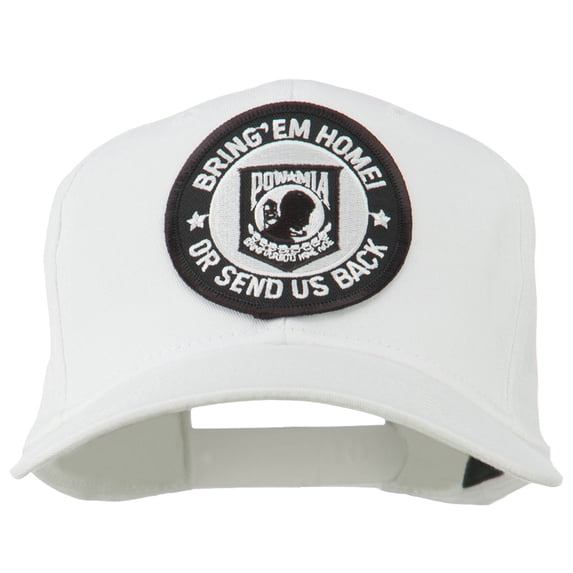 Bring Home Send Back Military Patched Cap - White OSFM