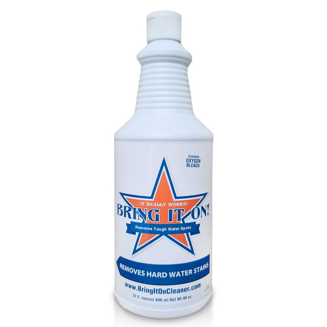 Bring It On Cleaner Shower Door Hard Water Spot Stain Remover with