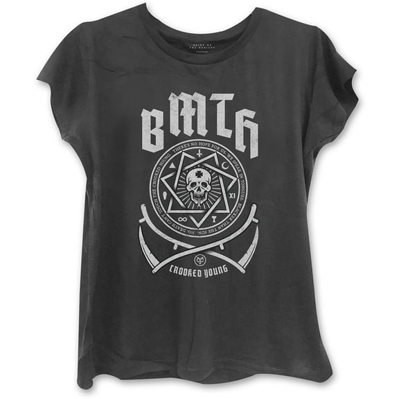 Bring Me The Horizon Ladies T-Shirt: Crooked Young (Skinny Fit) (Large)