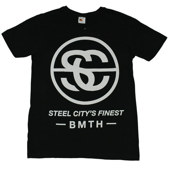 Bring Me The Horizon Mens T-Shirt - Steel City's Finest SC Logo Image (X-Small)