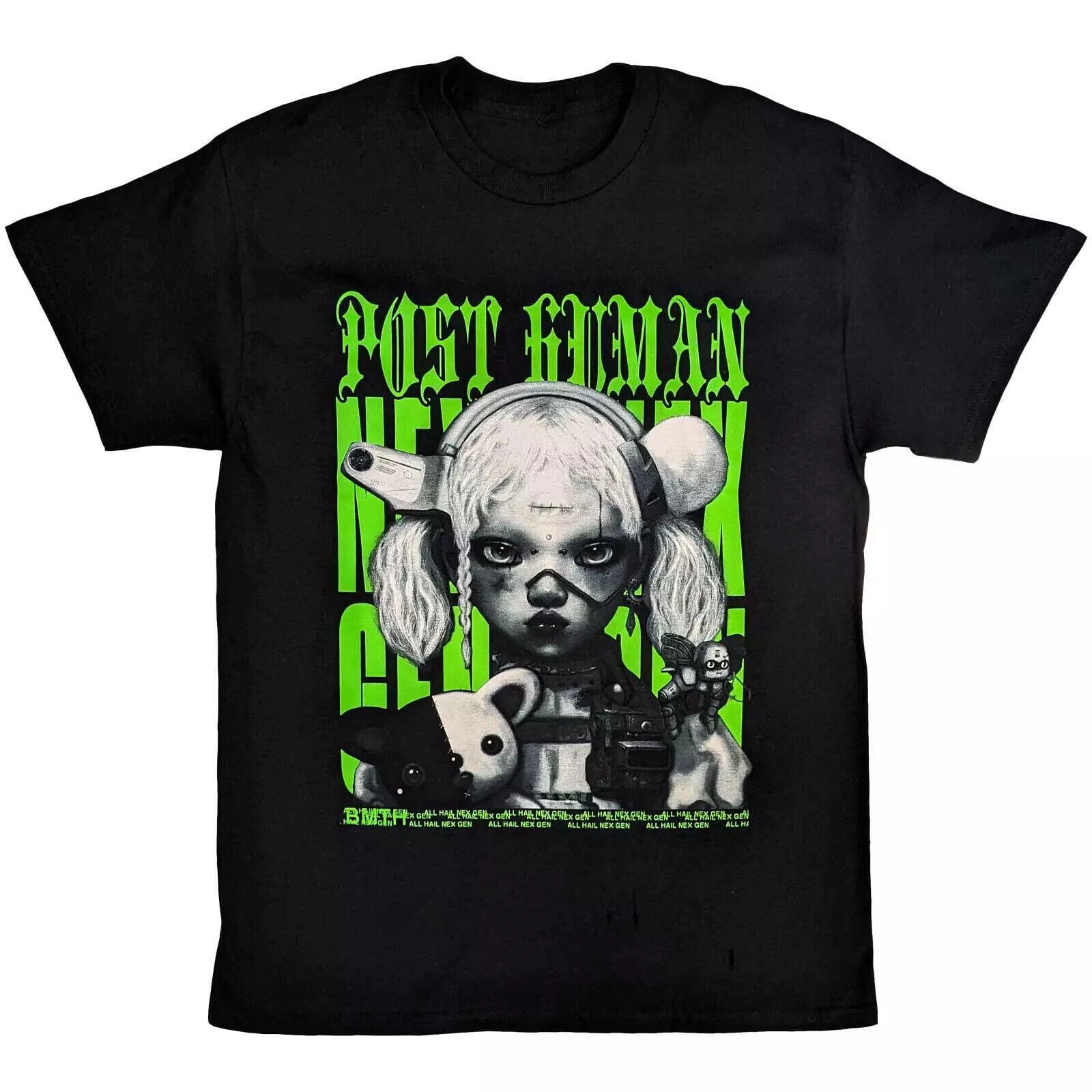 Bring Me The Horizon TShirt BMTH Green Nex Gen Band Official New Black