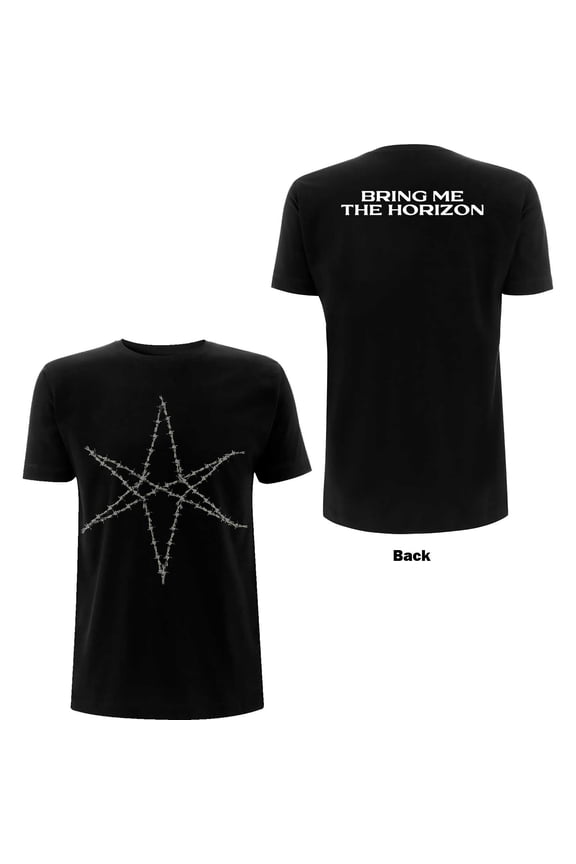 Bring Me The Horizon Unisex T-Shirt Barbed Wire (Back Print) (Large)