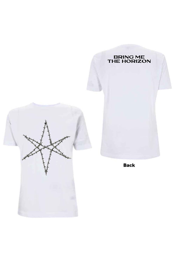 Bring Me The Horizon Unisex T-Shirt Barbed Wire (Back Print) (XX-Large)