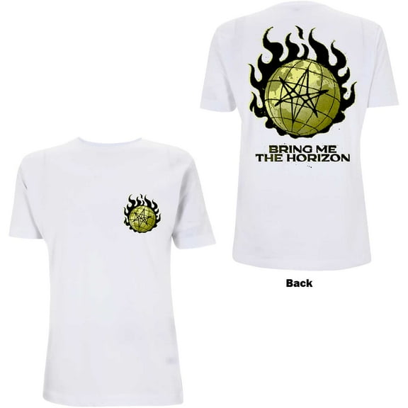 Bring Me The Horizon Unisex T-Shirt Globe (Back Print) (X-Large)