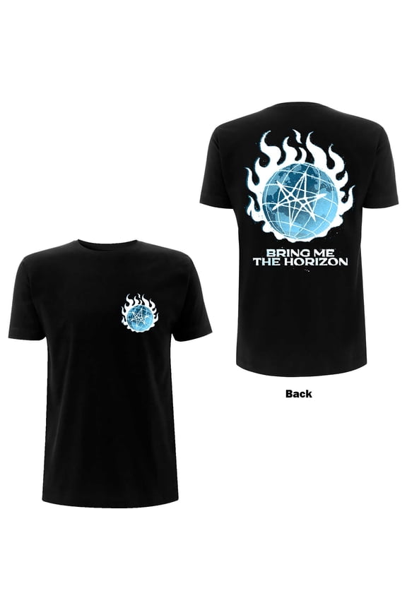 Bring Me The Horizon Unisex T-Shirt Globe (Back Print) (X-Large)
