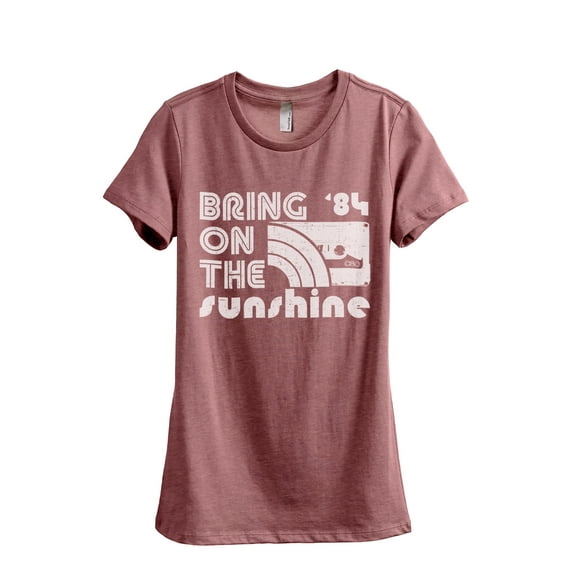 Bring On The Sunshine Women's Fashion Relaxed T-Shirt Tee Heather Rouge Large